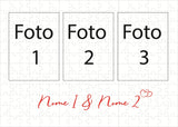 Puzzle Personalizzato "Collage 3 foto e nomi"