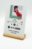 Targa Spotify personalizzata con Foto e Canzone + base in bamboo