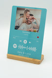 Targa Spotify personalizzata con Foto e Canzone + base in bamboo