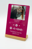 Targa Spotify personalizzata con Foto e Canzone + base in bamboo