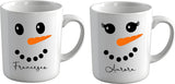 Tazza Natalizia con Pupazzo di Neve e Nome