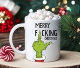 Tazza Natalizia Merry F*cking Christmas e Dito Medio Grinch