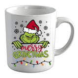 Tazza Natalizia con Grinch e scritta Merry Grinchmas