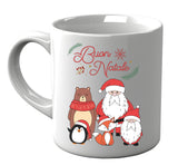 Tazza Natalizia con Simpatici Personaggi e scritta Buon Natale