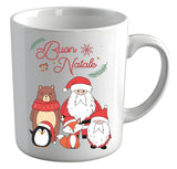 Tazza Natalizia con Simpatici Personaggi e scritta Buon Natale