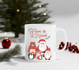 Tazza Natalizia con Simpatici Personaggi e scritta Buon Natale