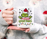 Tazza Natalizia con Grinch e scritta Merry Grinchmas