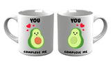Coppia di Tazze "You Complete Me" Avocado
