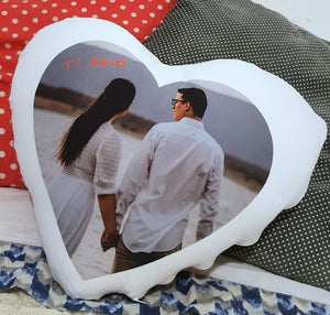 Cuscino a forma di Cuore Personalizzato con foto e scritta
