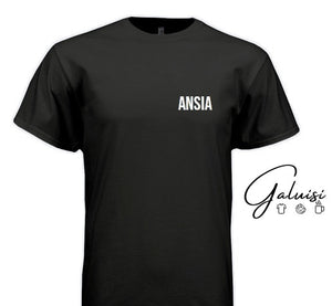 T-SHIRT ANSIA uomo donna 100% COTONE tshirt maglietta