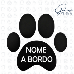 Adesivo Zampetta Cane a Bordo personalizzato (diversi colori)