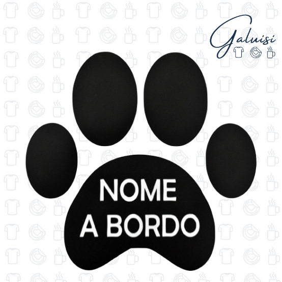 Adesivo Zampetta Cane a Bordo personalizzato (diversi colori)