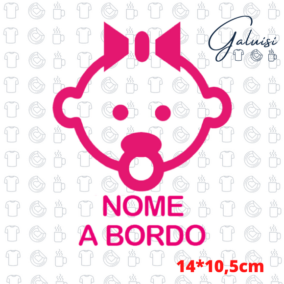 Adesivo Bimba a Bordo Personalizzato (diversi colori)