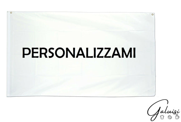 BANDIERA BIANCA PERSONALIZZATA 70 100 cm in poliestere senza asta