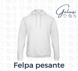Felpa pesante con Cappuccio 70% Cotone 30% Poliestere Neutra o Personalizzata