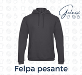 Felpa pesante con Cappuccio 70% Cotone 30% Poliestere Neutra o Personalizzata