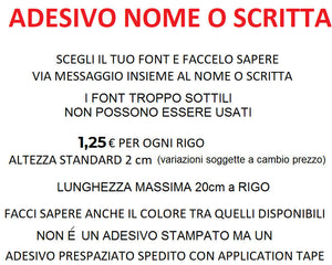 Adesivo Nome/Scritta Personalizzato/a Prespaziato