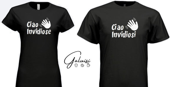 T-SHIRT CIAO INVIDIOSI CIAO INVIDIOSE uomo donna 100% COTONE tshirt maglietta